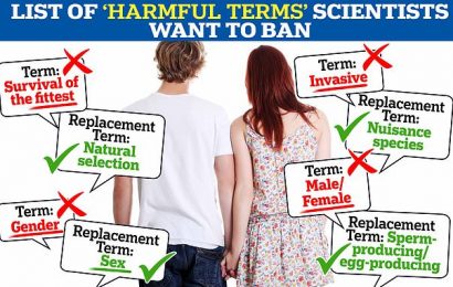 Full list of 24 &apos;harmful&apos; terms scientists want to ban including &apos;man&apos;