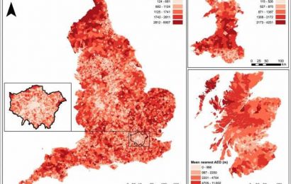 Most deprived areas of UK require over a mile round trip on average to nearest 24/7 defibrillators: Study